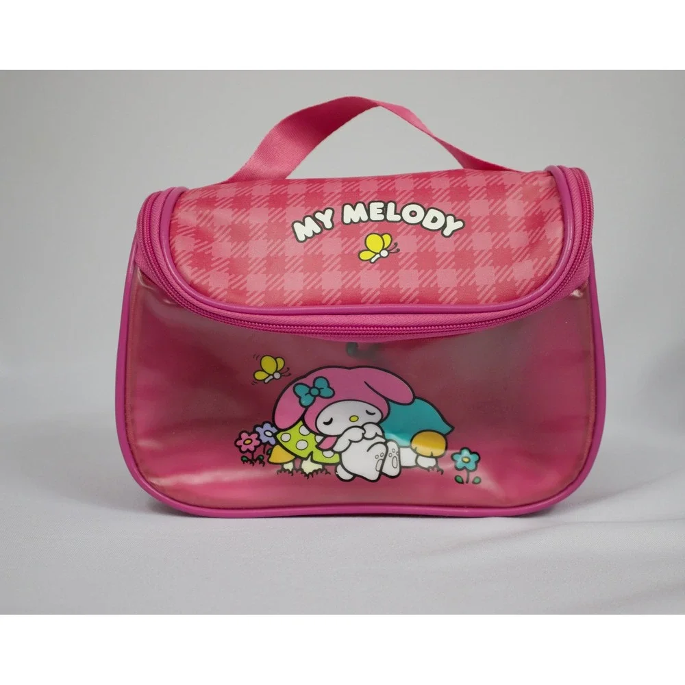 Sanrio My Melody Pink Waterproof Cosmetic Toiletry Bag Travel Case Miniso READ